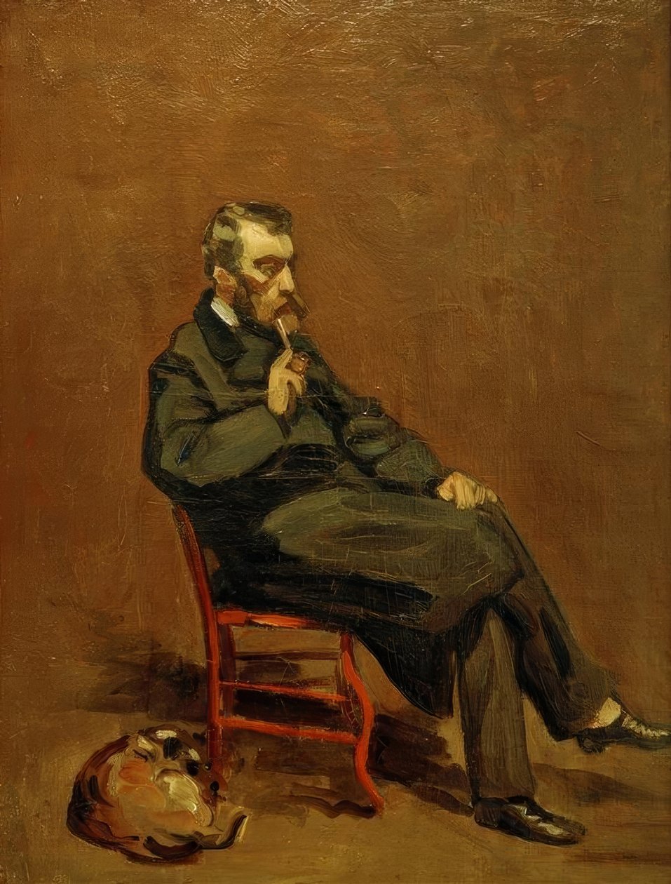 Muž s dýmkou od Claude Monet