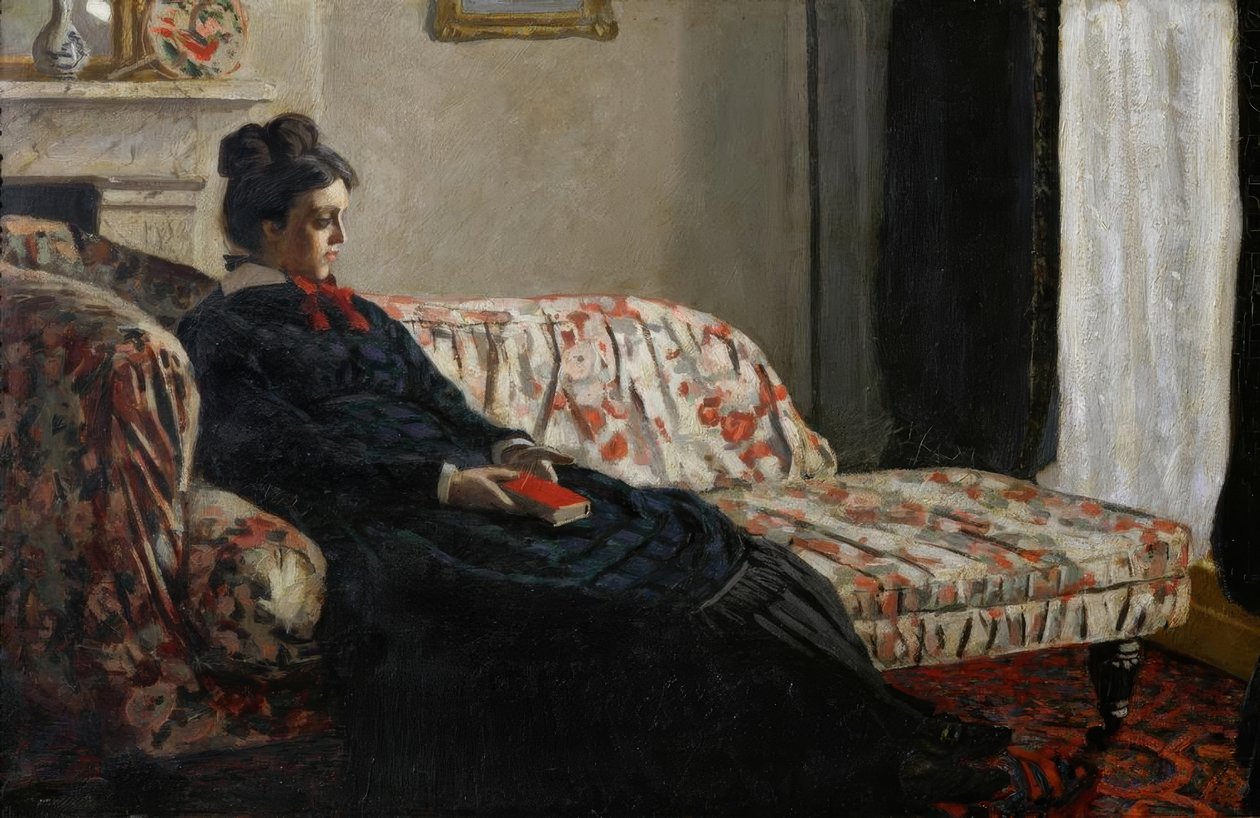 Rozjímání. Madame Monet na pohovce od Claude Monet