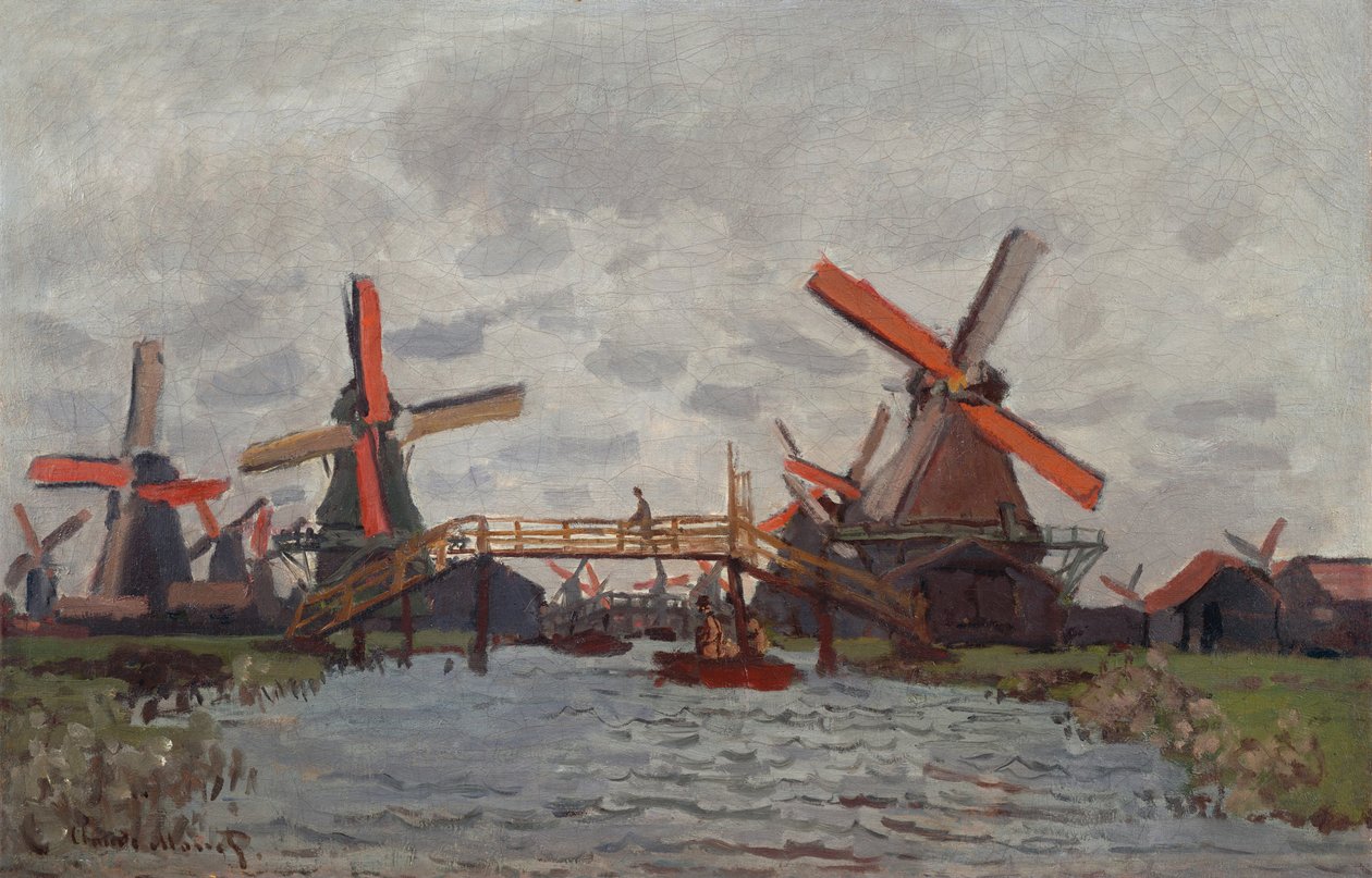 Mlýny ve Westzijderveld poblíž Zaandamu, 1871 od Claude Monet