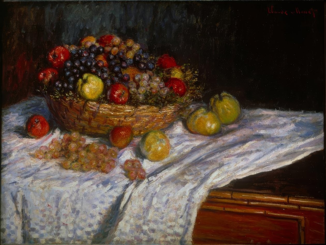 Zátiší: Hrozny a jablka od Claude Monet