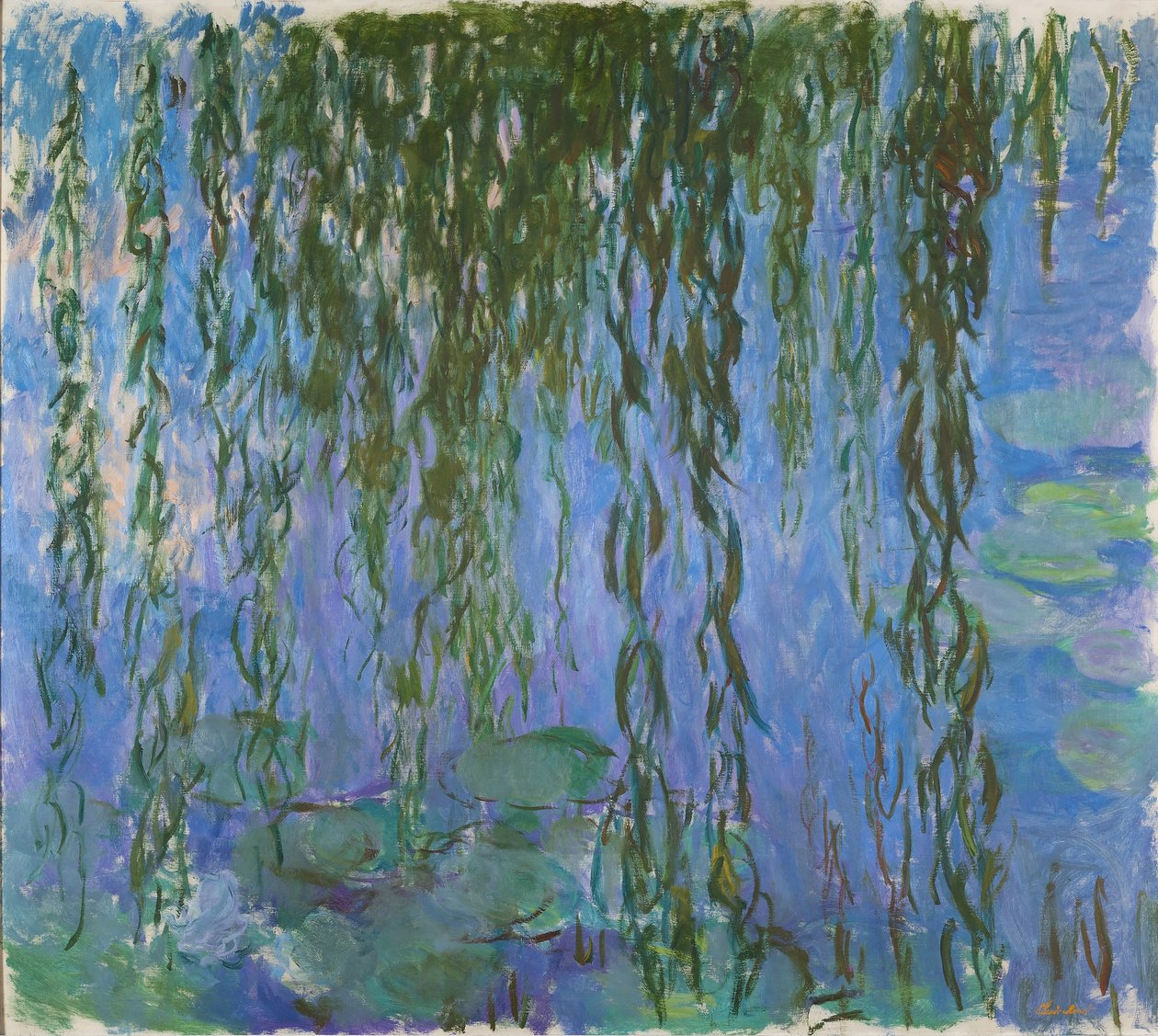 Lekníny s vrbovými proutky, 1916-1919. od Claude Monet