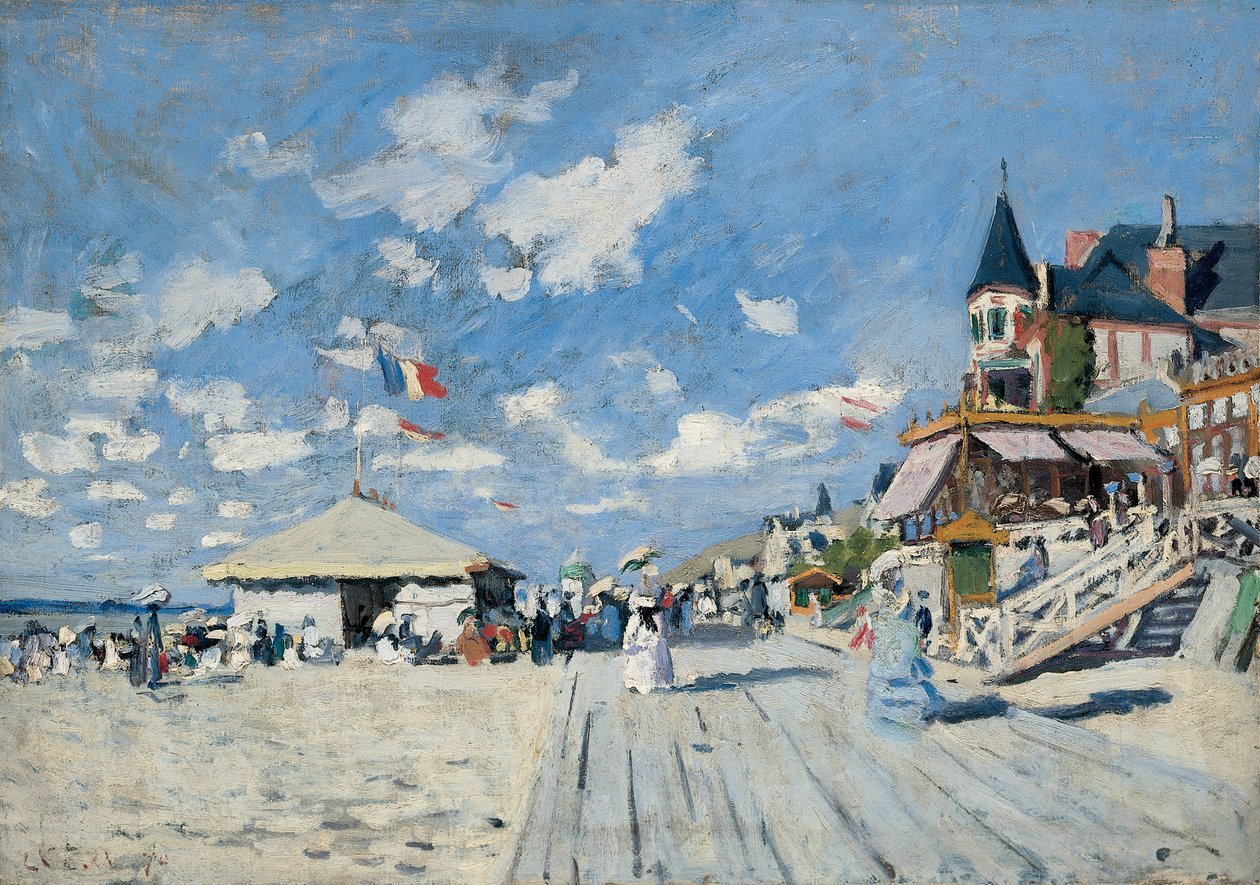 Na pláži v Trouville, 1870 od Claude Monet