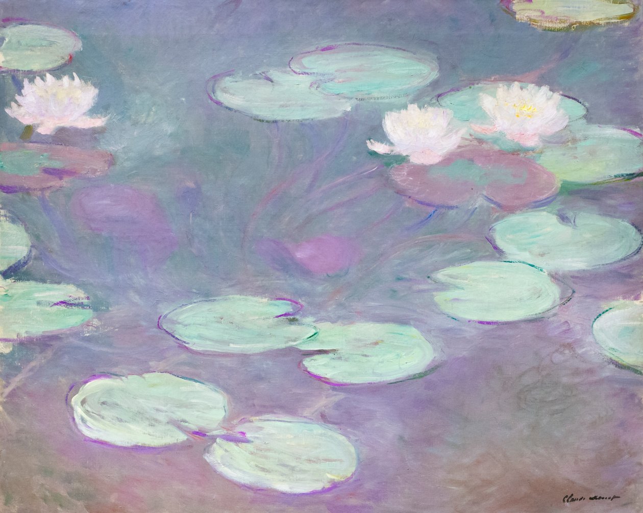 Růžové lekníny, Claude Monet od Claude Monet