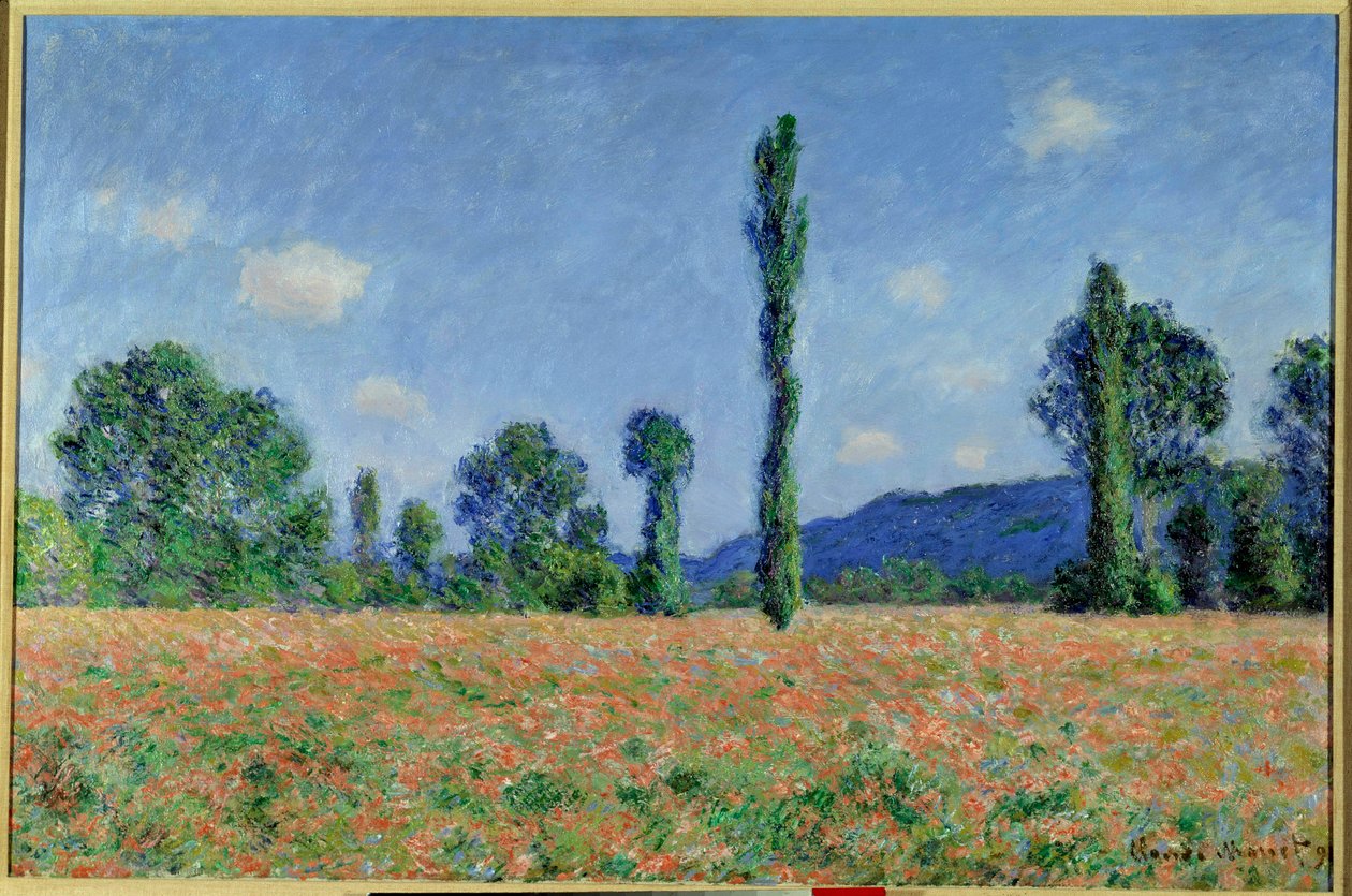 Poppy Field, 1890 (olej na plátně) od Claude Monet