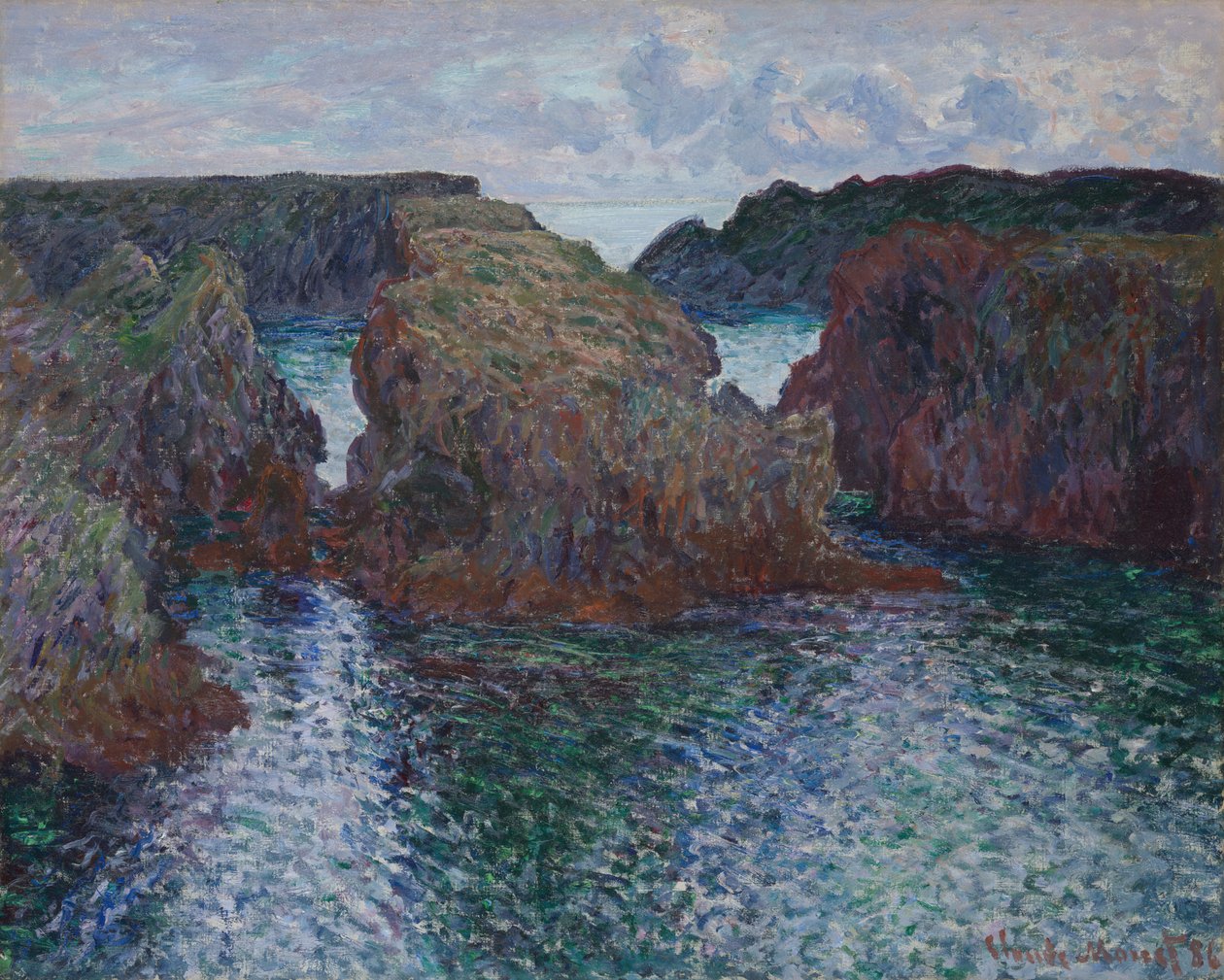 Skály v Port-Goulphar, Belle-Île, 1886. od Claude Monet