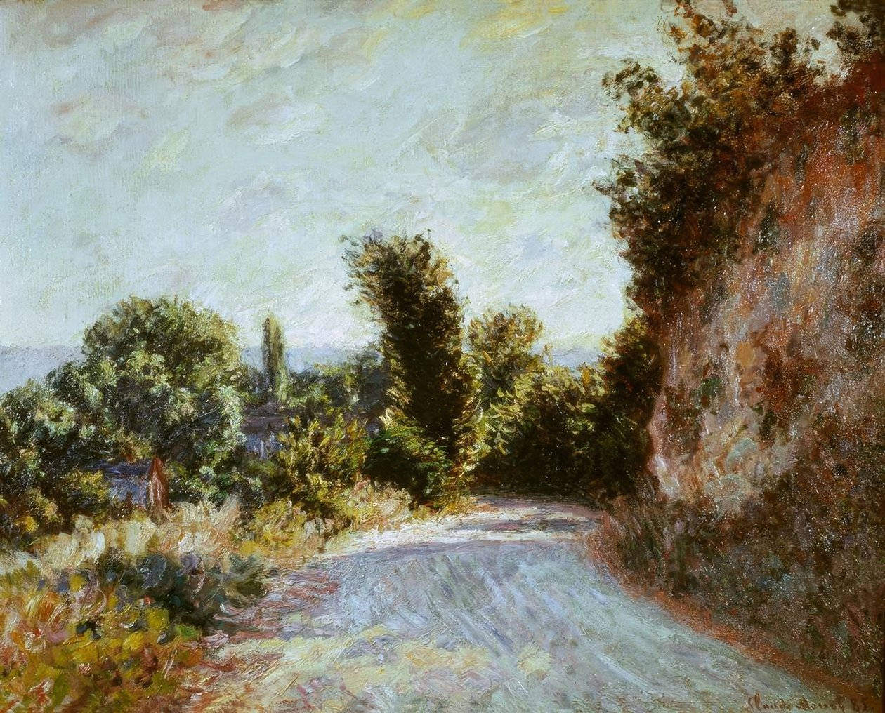 Silnice poblíž Giverny od Claude Monet