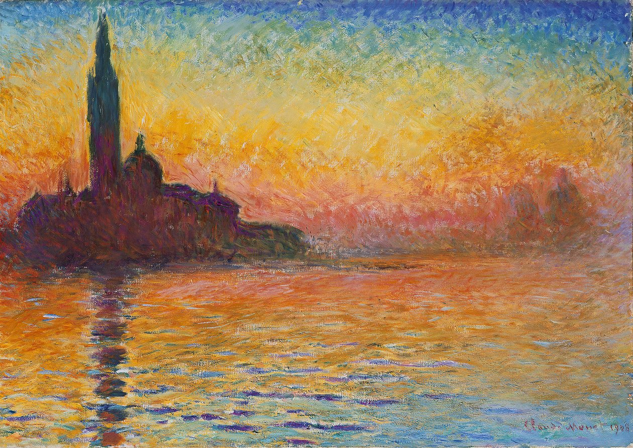 San Giorgio Maggiore za soumraku od Claude Monet