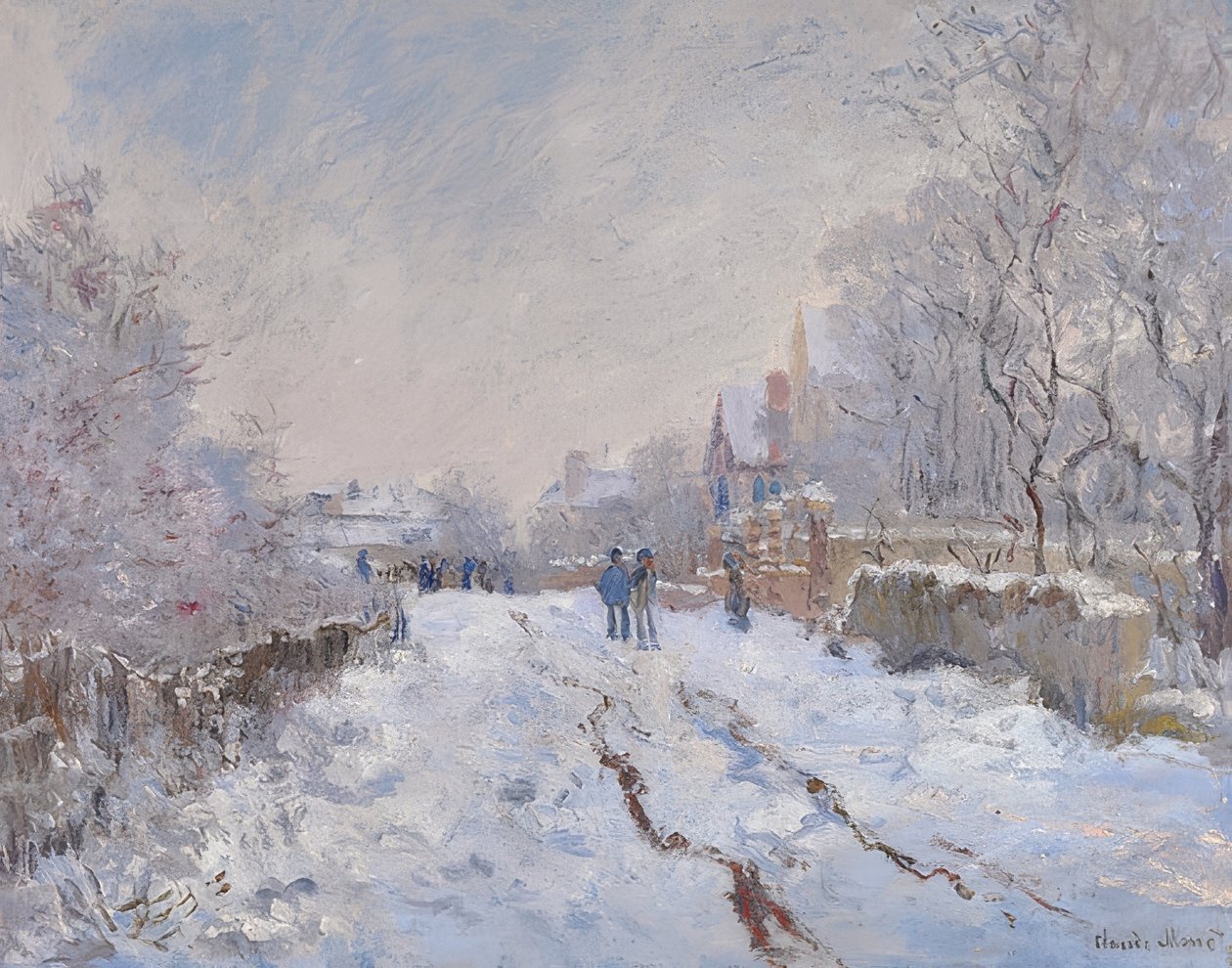 Sníh v Argenteuil. 1875 od Claude Monet