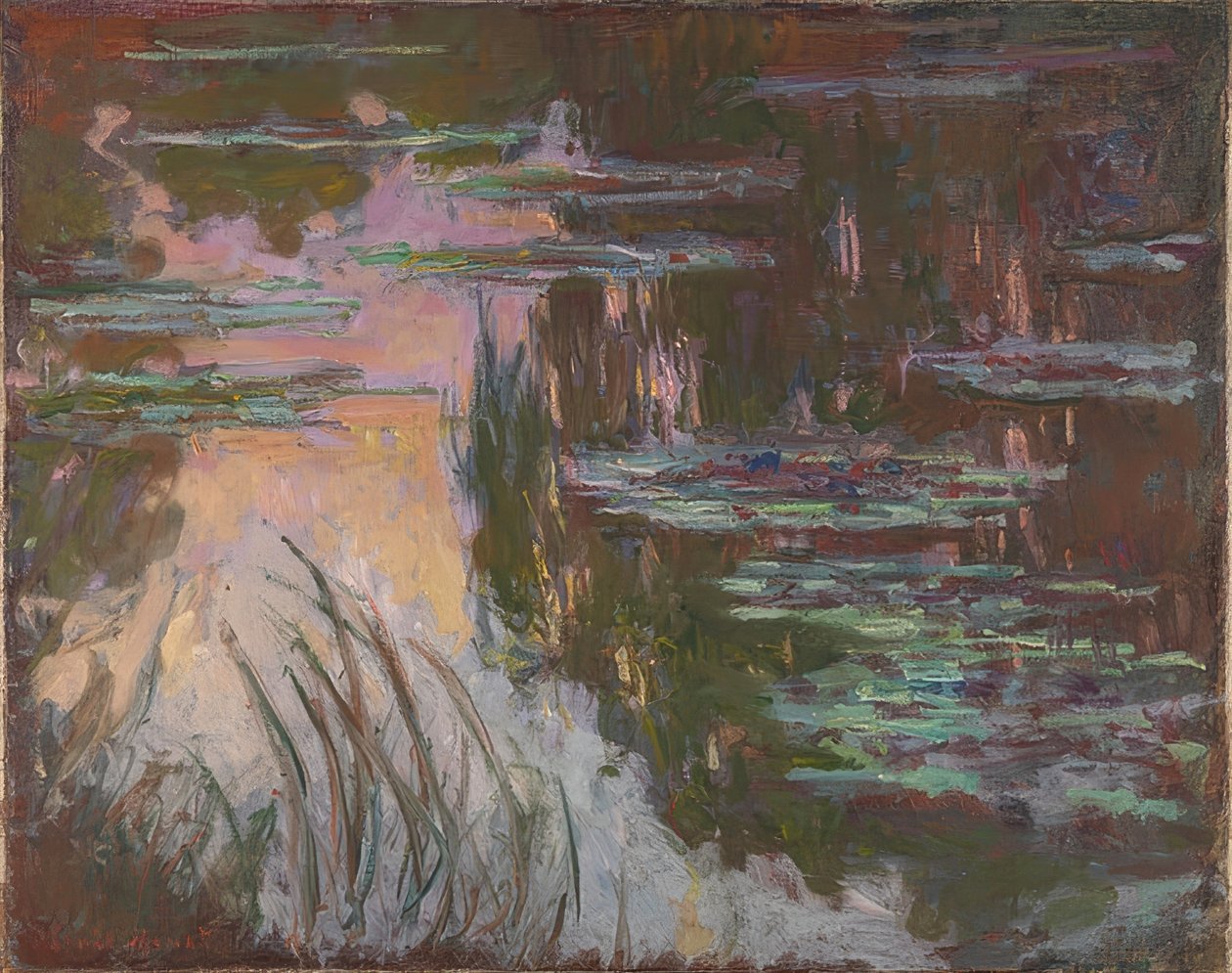 Lekníny ve večerním světle. Kolem roku 1907 od Claude Monet