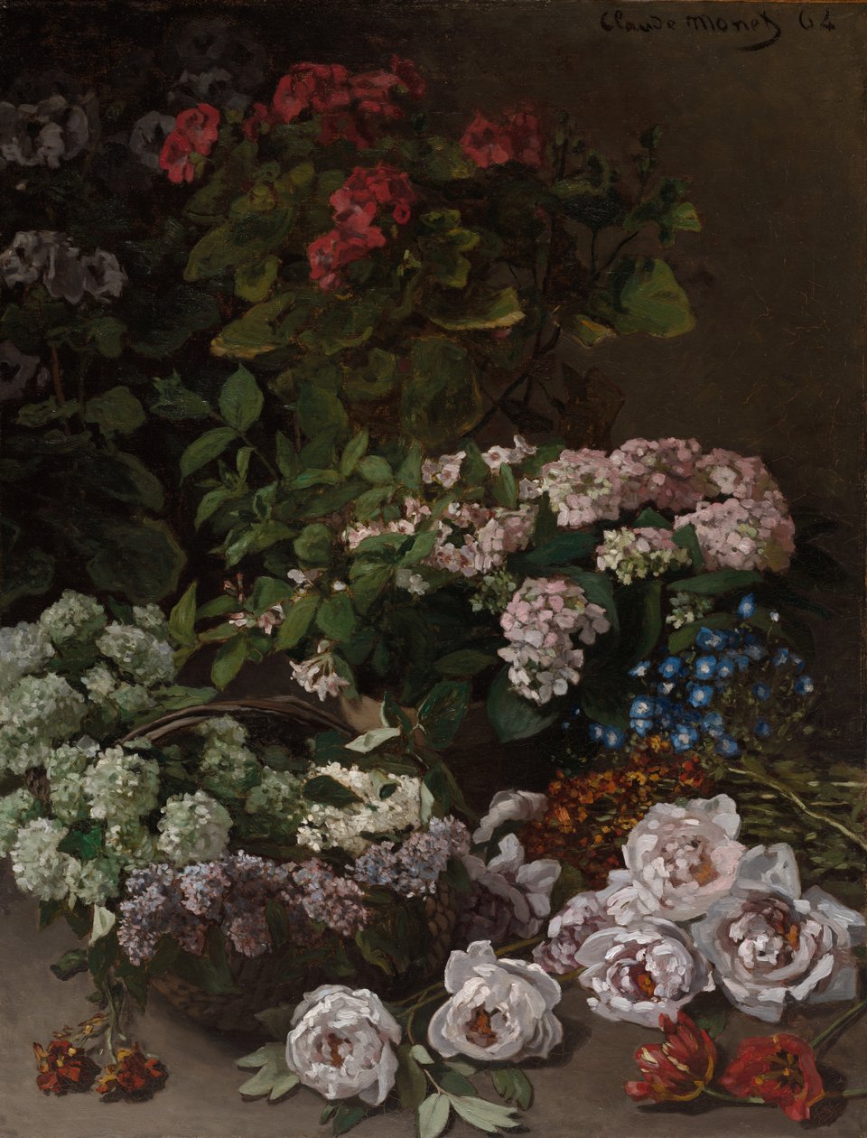Jarní květiny od Claude Monet