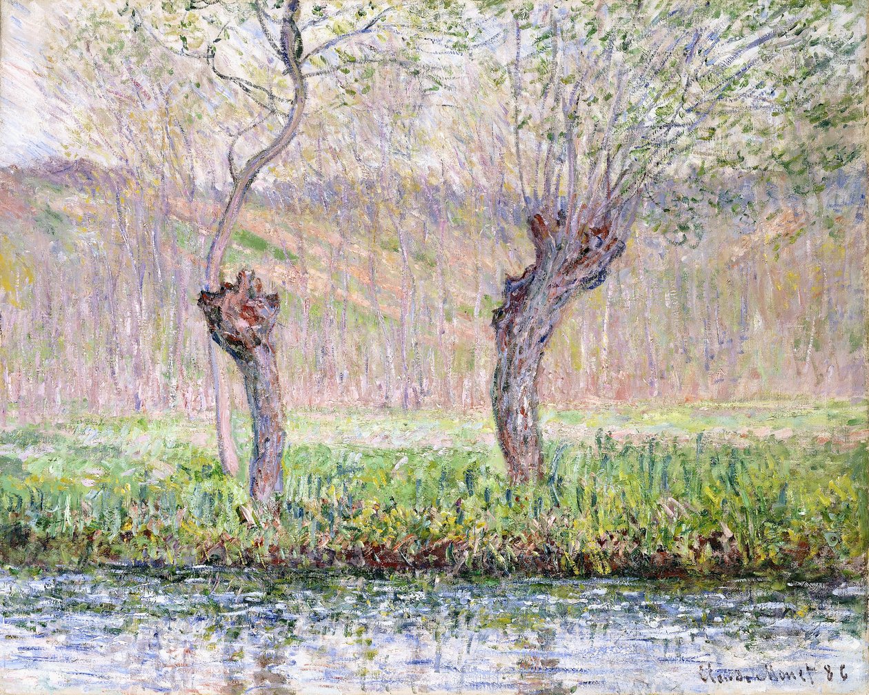 Jaro, Willows, 1885 od Claude Monet