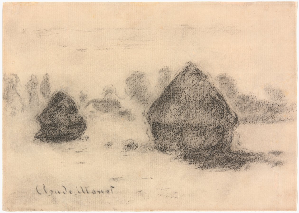 Hromádky pšenice od Claude Monet
