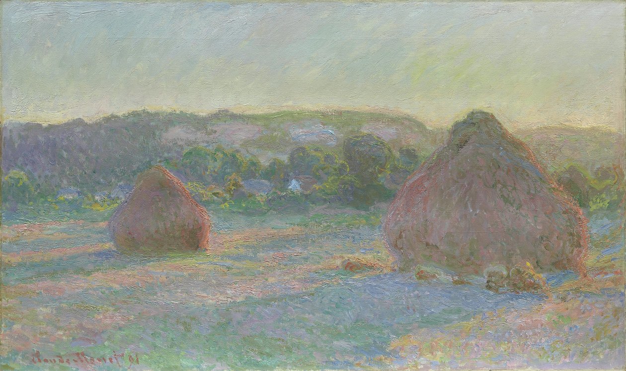 Stohy pšenice, konec léta, 1890-91 od Claude Monet