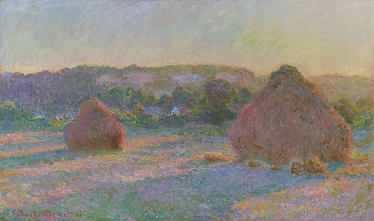 Stohy pšenice Konec léta, 189091. od Claude Monet