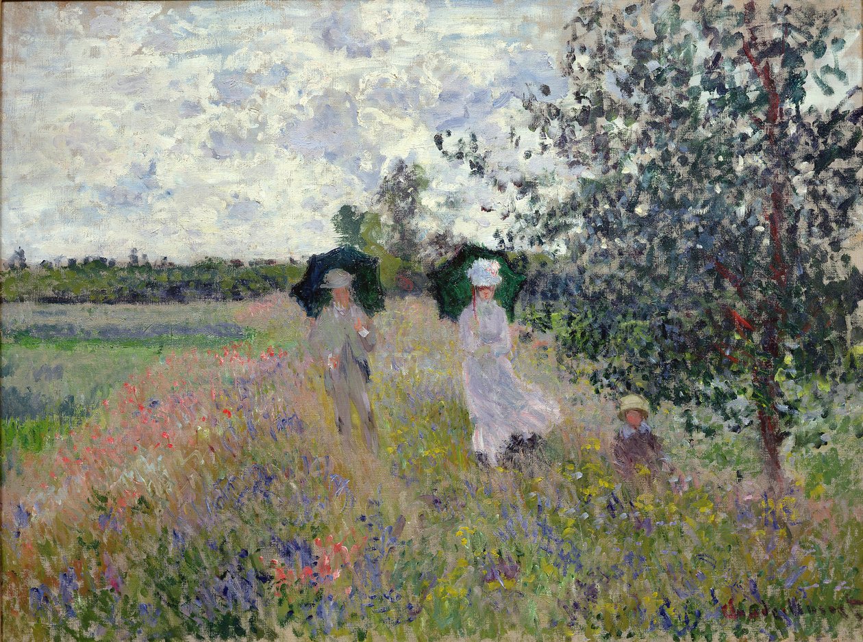 Procházka poblíž Argenteuil od Claude Monet