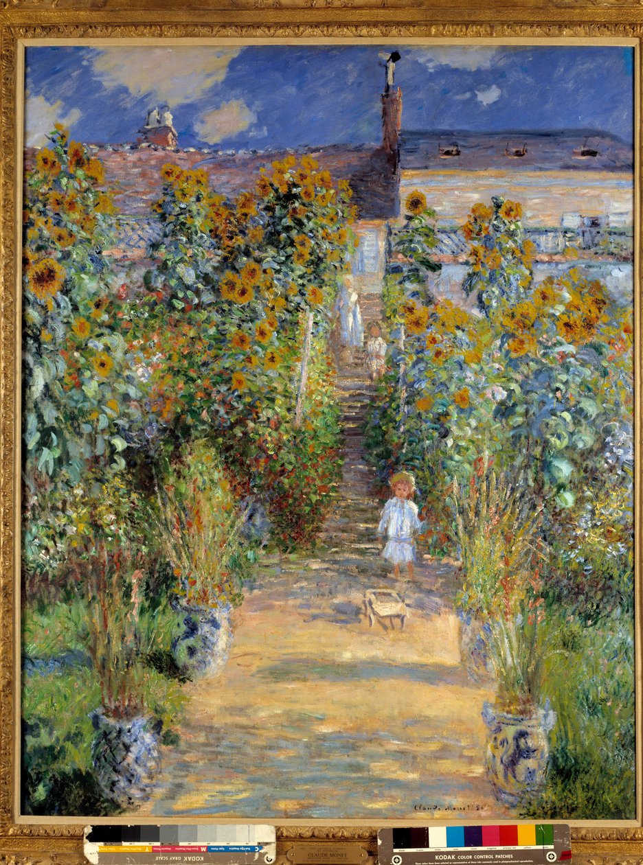 Taiteilijan puutarha Vetheuilissa od Claude Monet