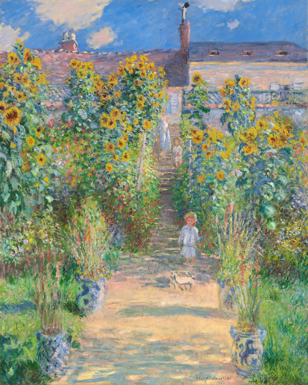 Umělcova zahrada ve Vétheuil od Claude Monet