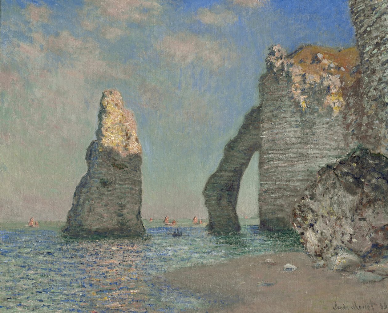 The Cliffs at Etretat, 1885 od Claude Monet