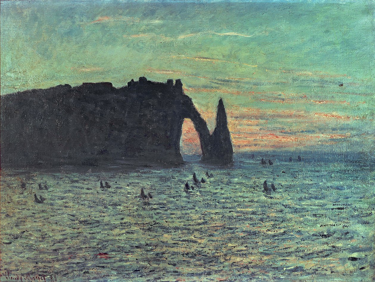 Dutá jehla v Etretatu, 1883 od Claude Monet