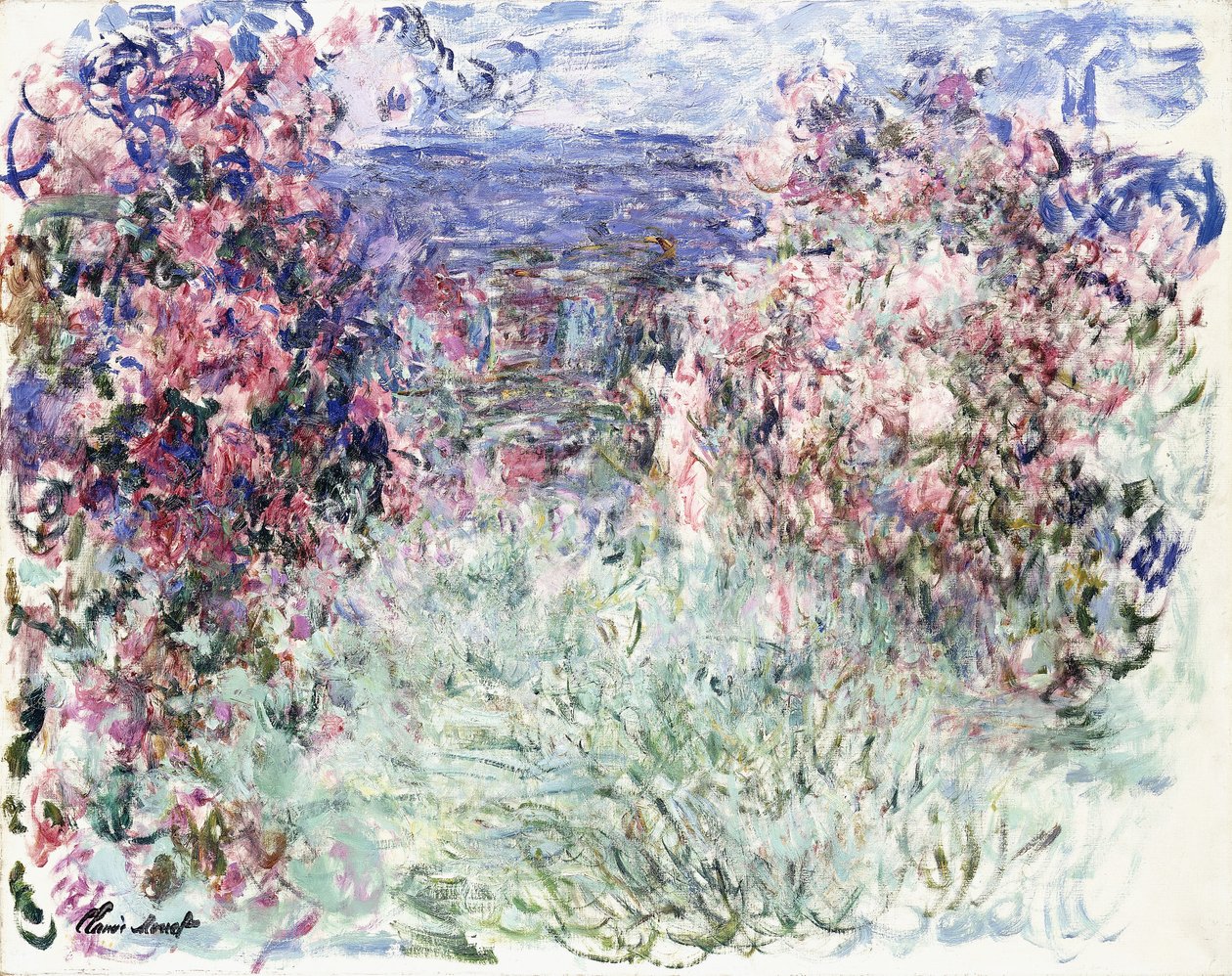 Dům mezi růžemi, 1925 od Claude Monet