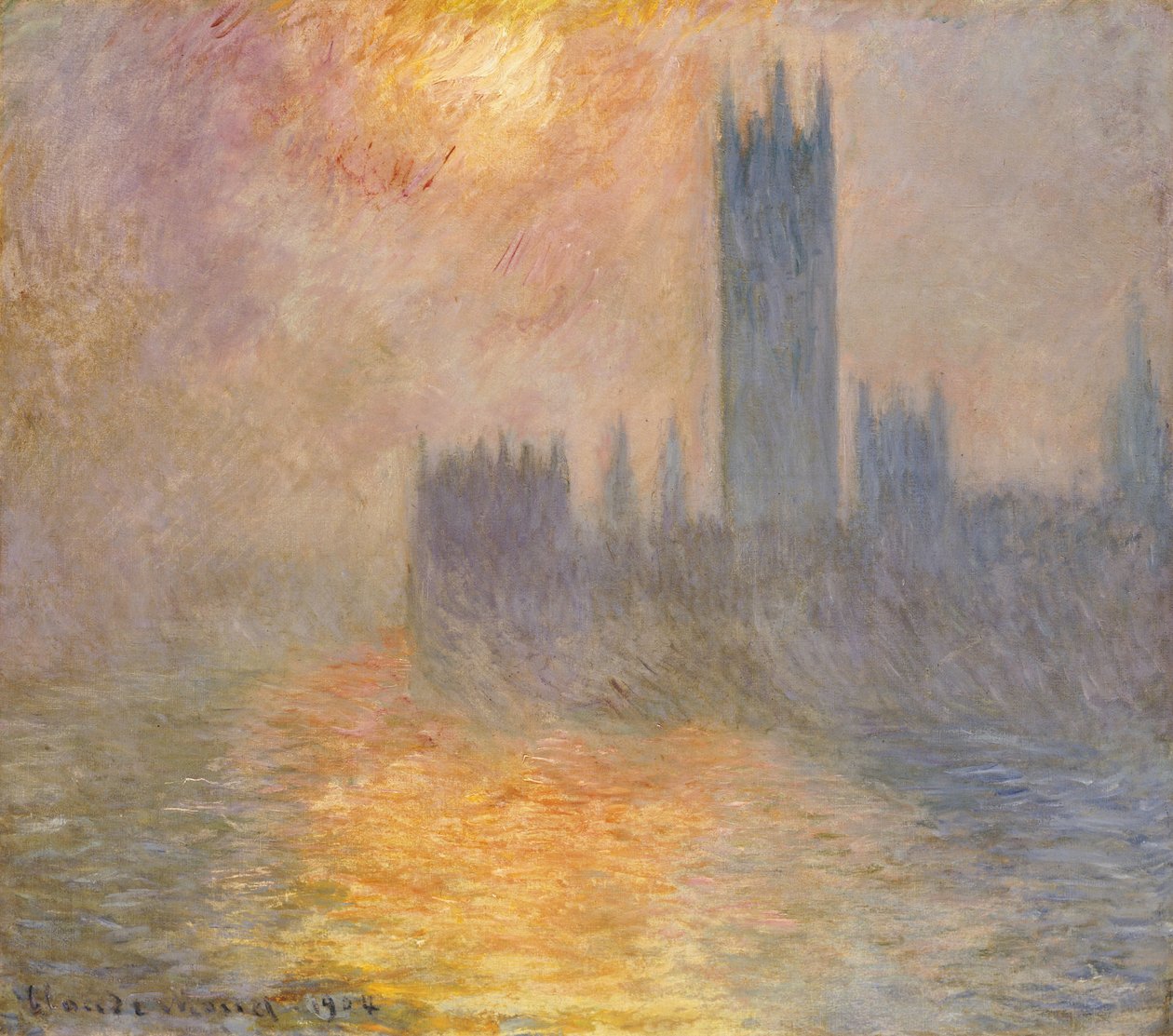 The Houses of Parliament, Sunset, 1904 od Claude Monet