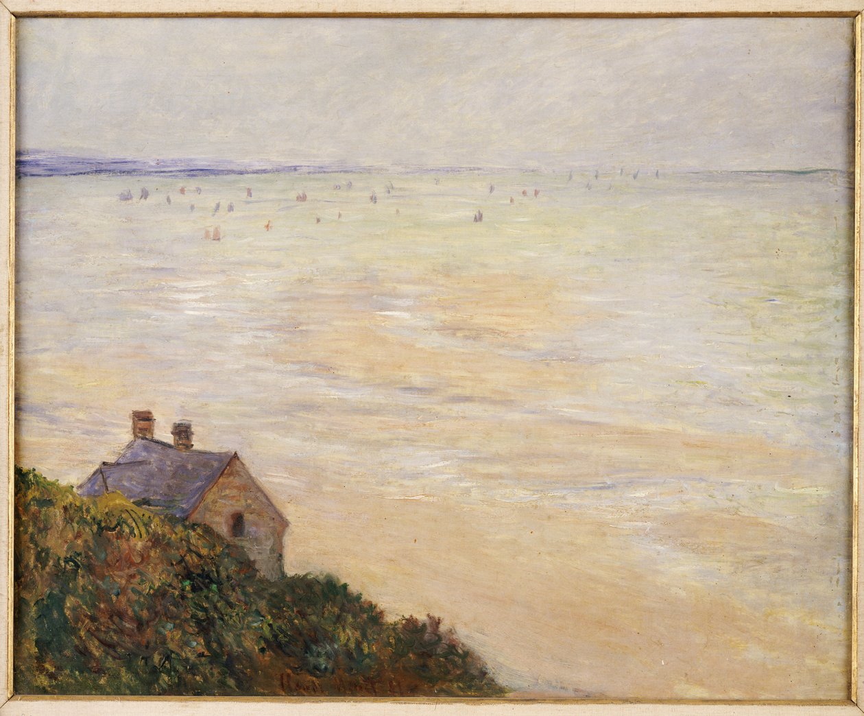 Chata v Trouville, odliv, 1881 od Claude Monet