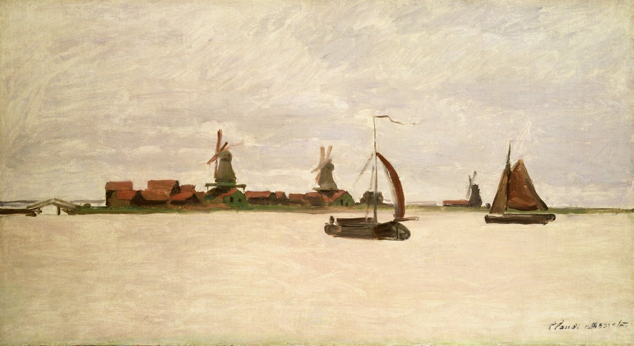 Vnější přístav v Zaandamu, 1871 od Claude Monet