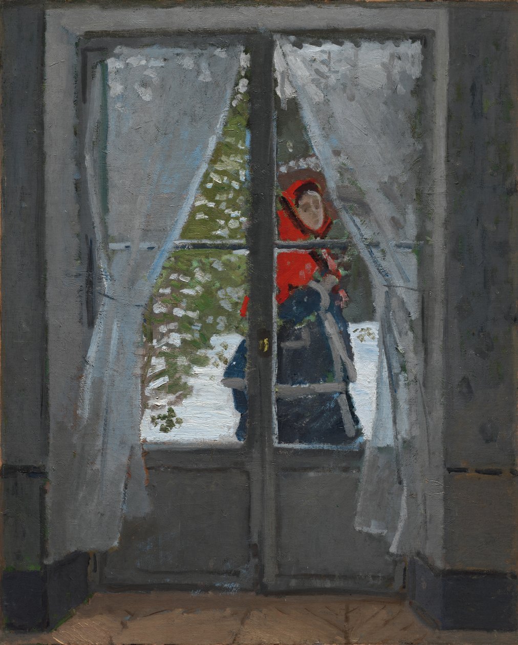 Červený šátek, c. 1868-73. od Claude Monet
