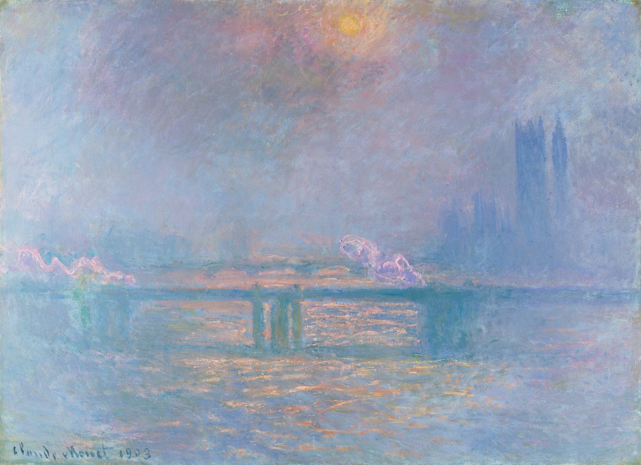 Temže s mostem Charing Cross od Claude Monet