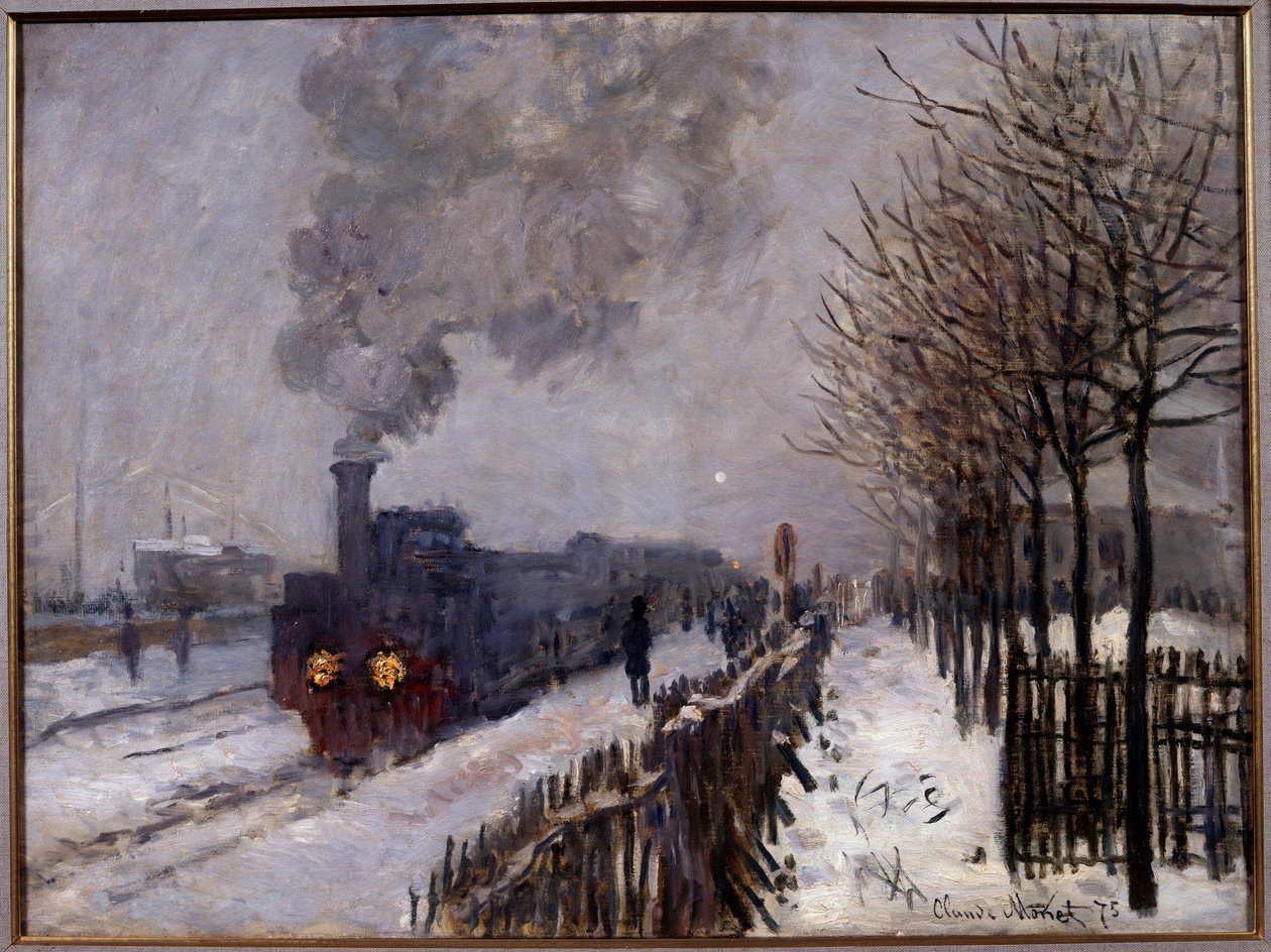 Vlak ve sněhu od Claude Monet