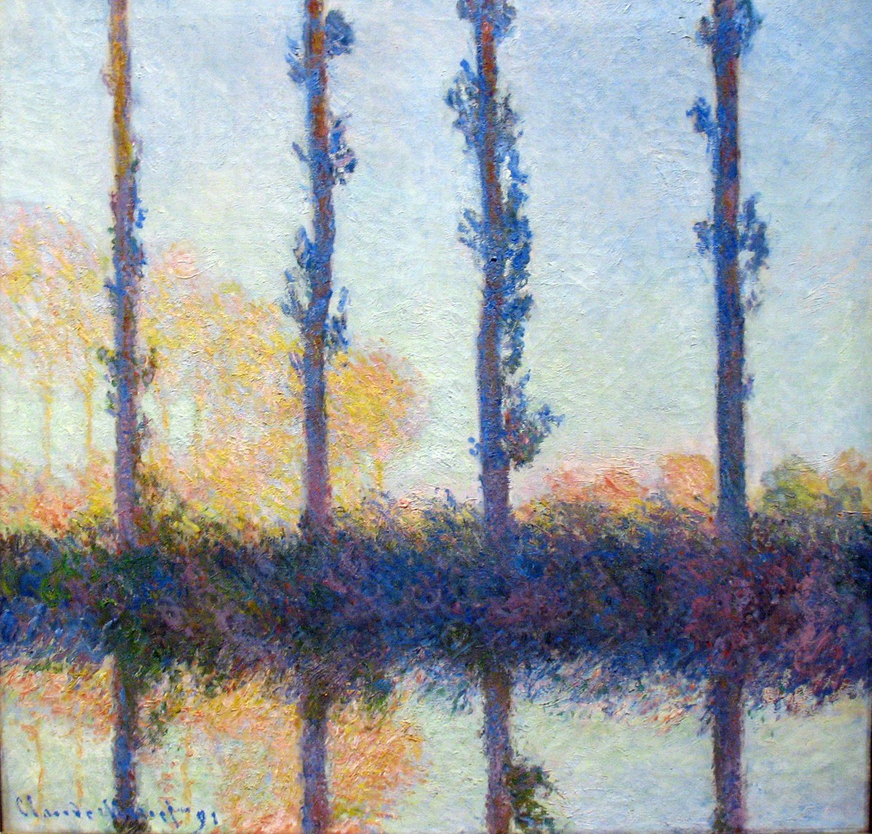 Čtyři stromy od Claude Monet