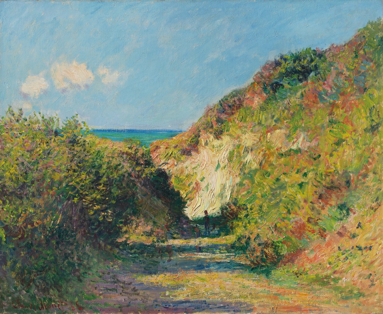 Zapadlá cesta, 1882 od Claude Monet
