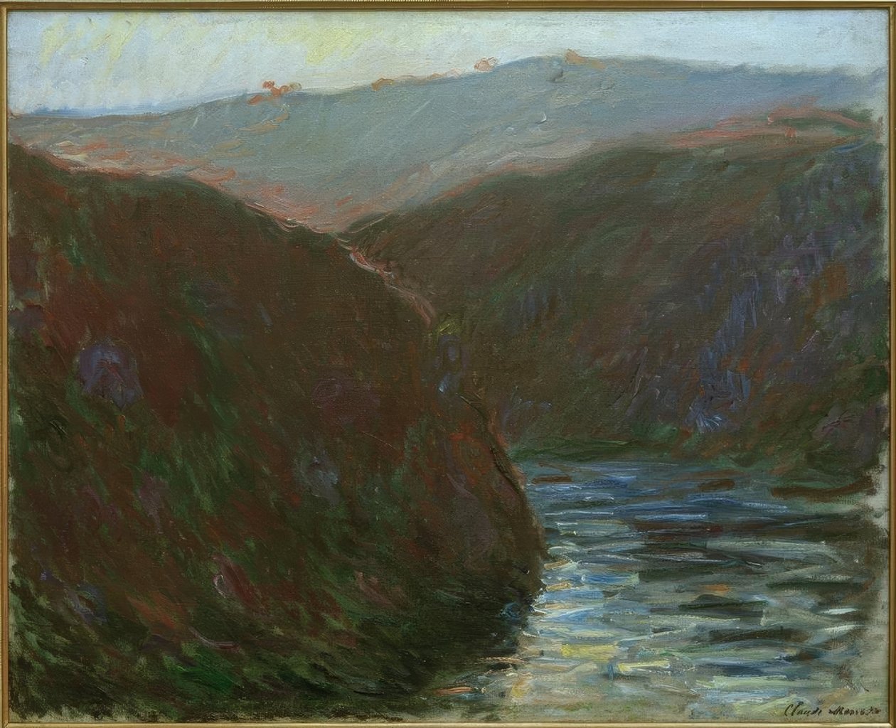 Údolí Creuse, večerní efekt od Claude Monet