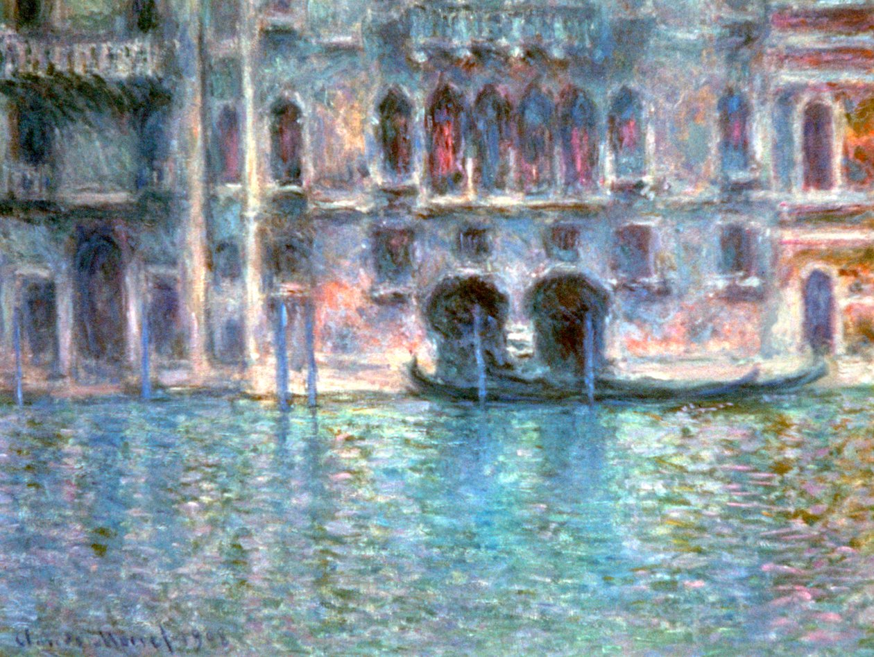 Benátky, Palazzo Da Mula, 1908 od Claude Monet