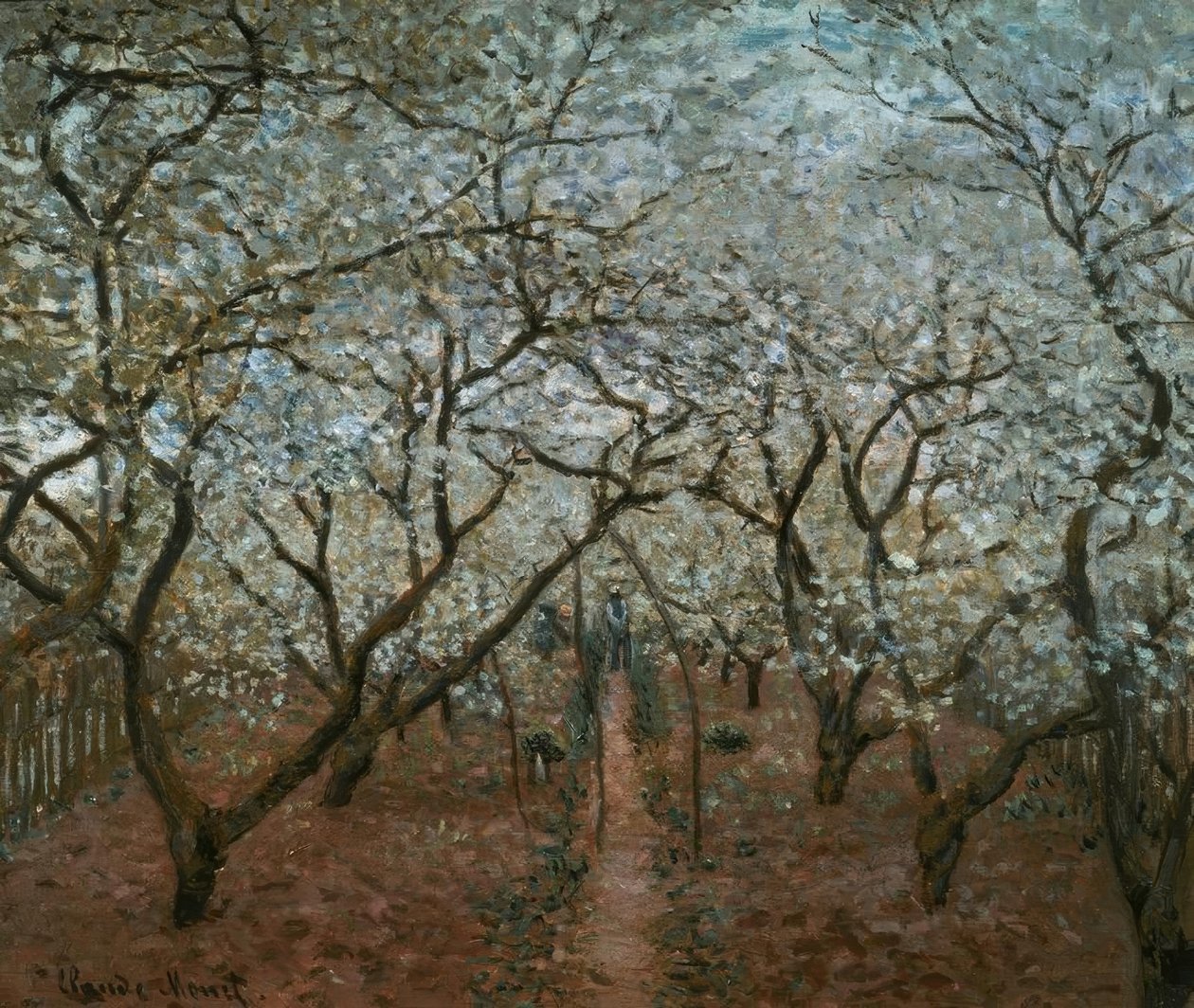 Rozkvetlý sad, Vétheuil od Claude Monet