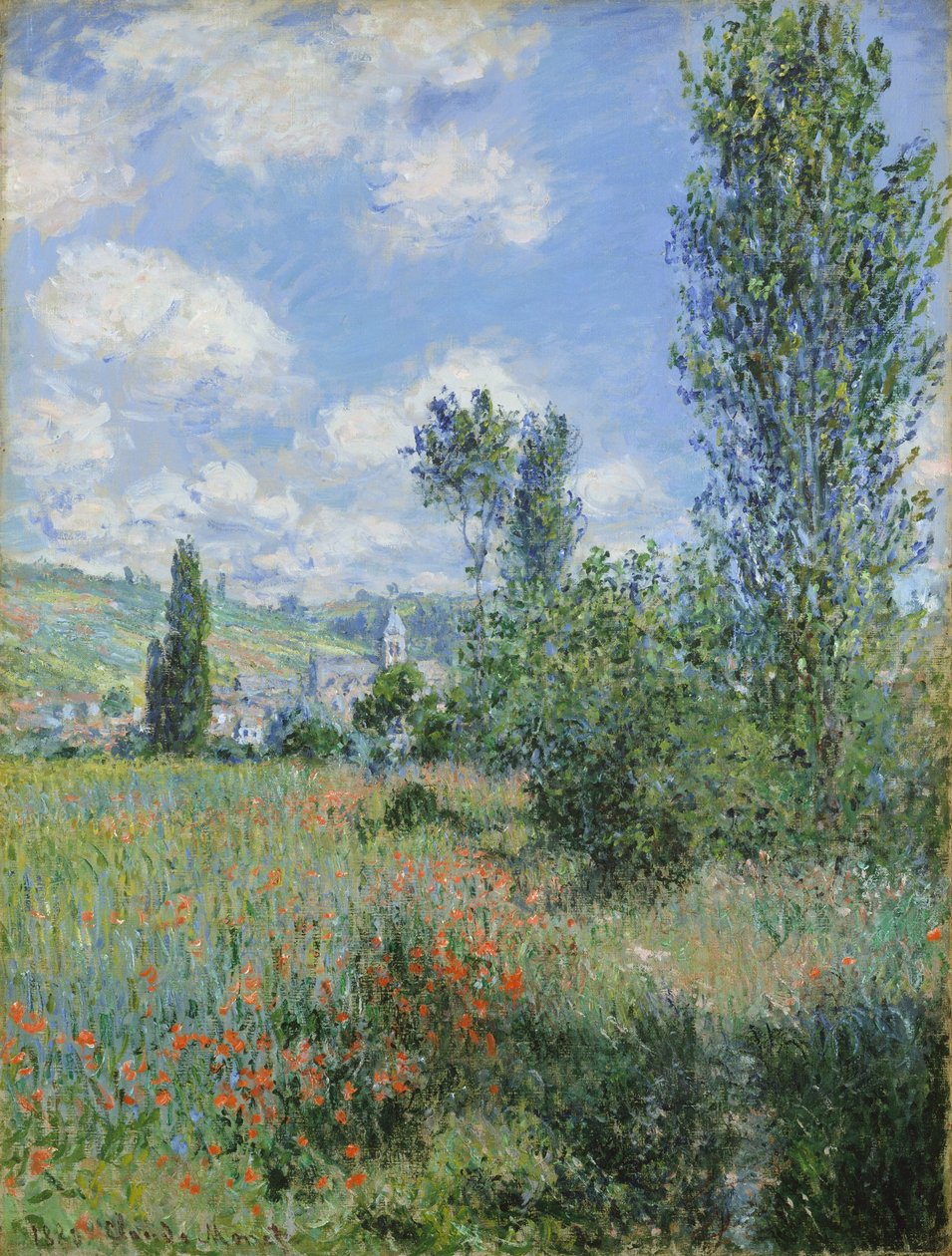 Pohled na Vétheuil od Claude Monet