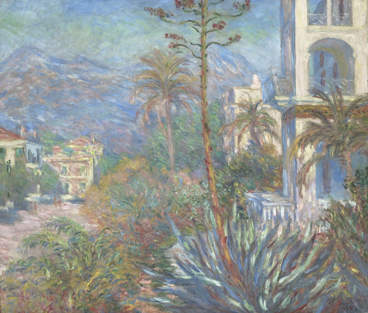 Vily v Bordighera, 1884 od Claude Monet