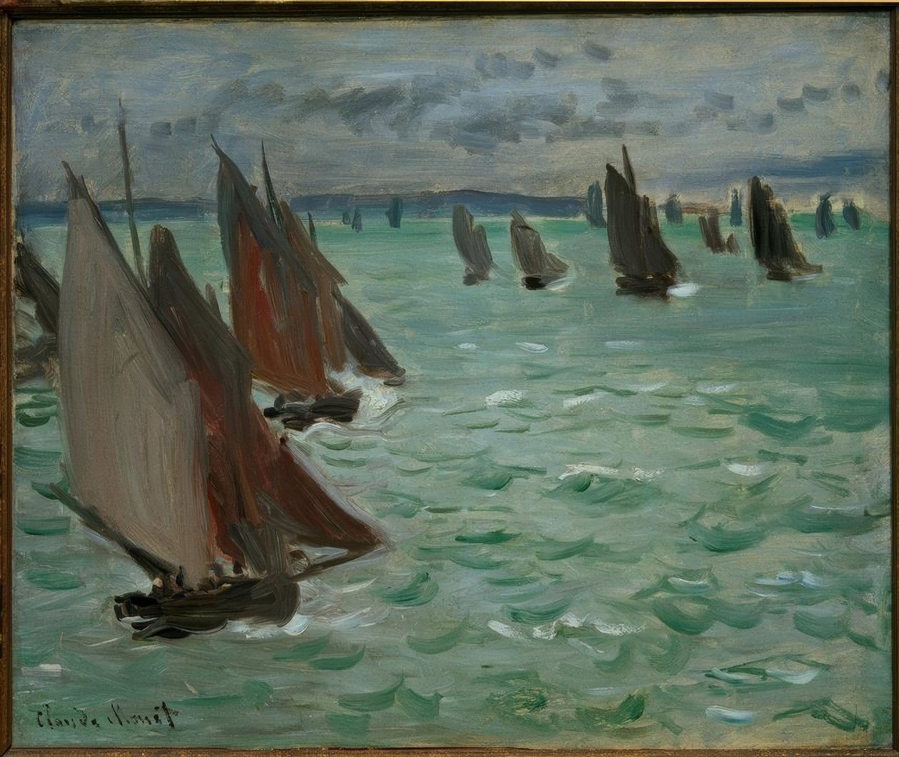 Plachetnice na moři od Claude Monet