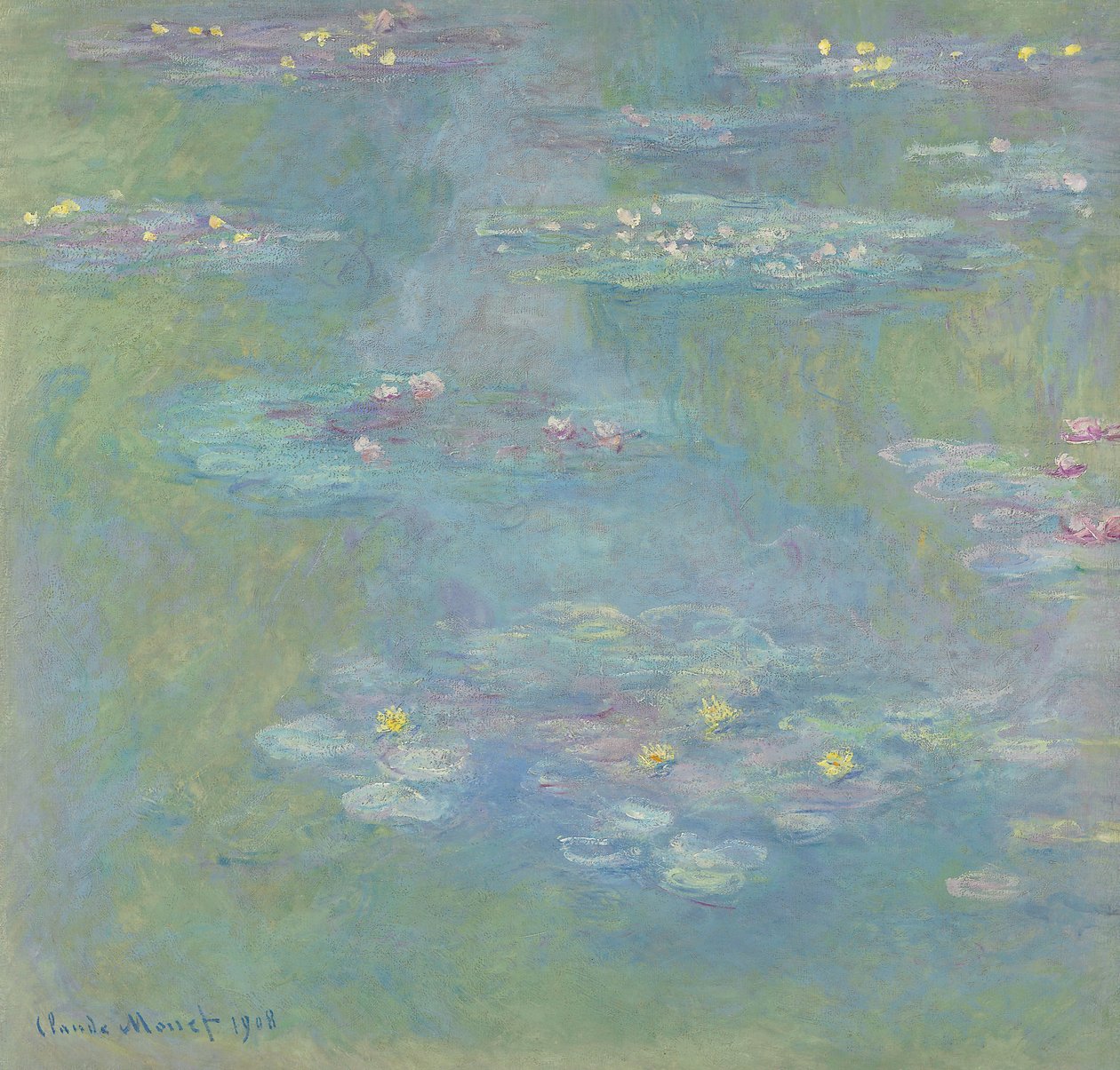 Lekníny; Nympheas, 1908 od Claude Monet