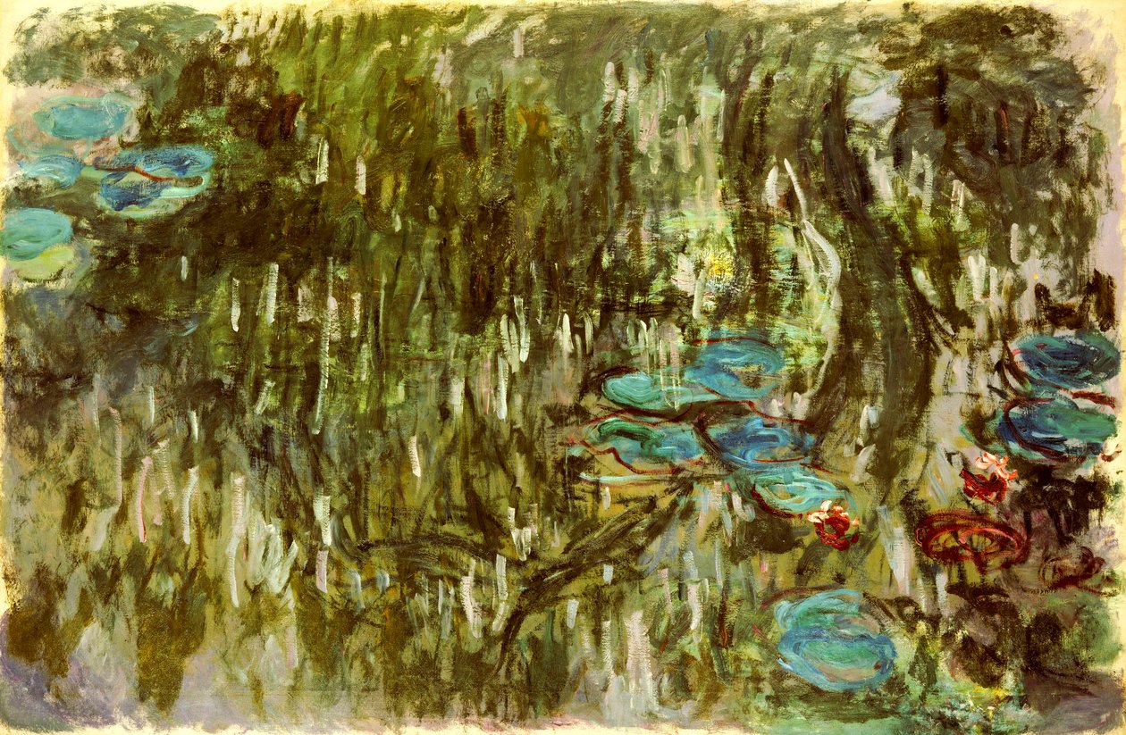 Lekníny, Odražená vrba, kolem roku 1920 od Claude Monet