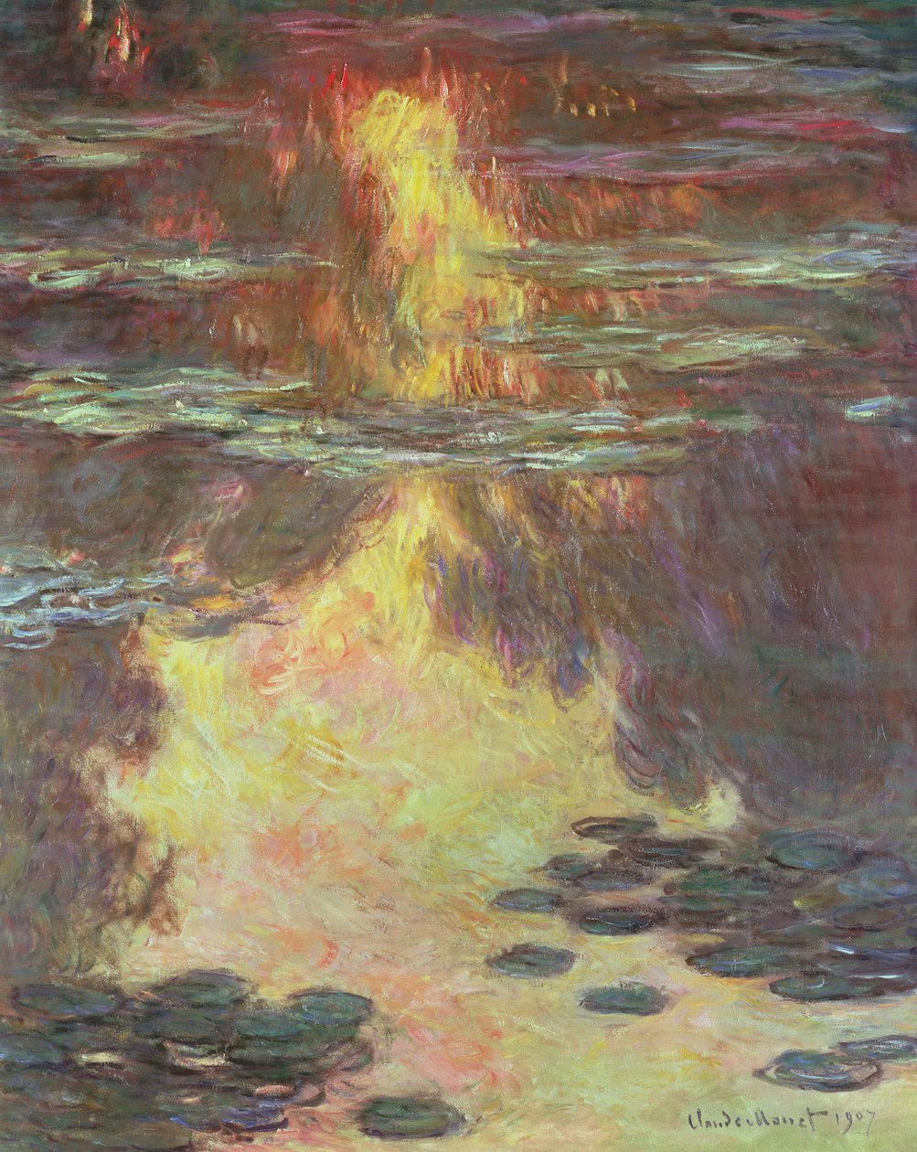 Lekníny, 1907 od Claude Monet