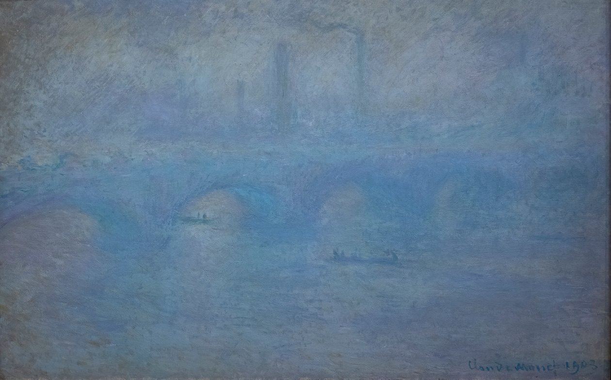 Most Waterloo. Vliv mlhy od Claude Monet