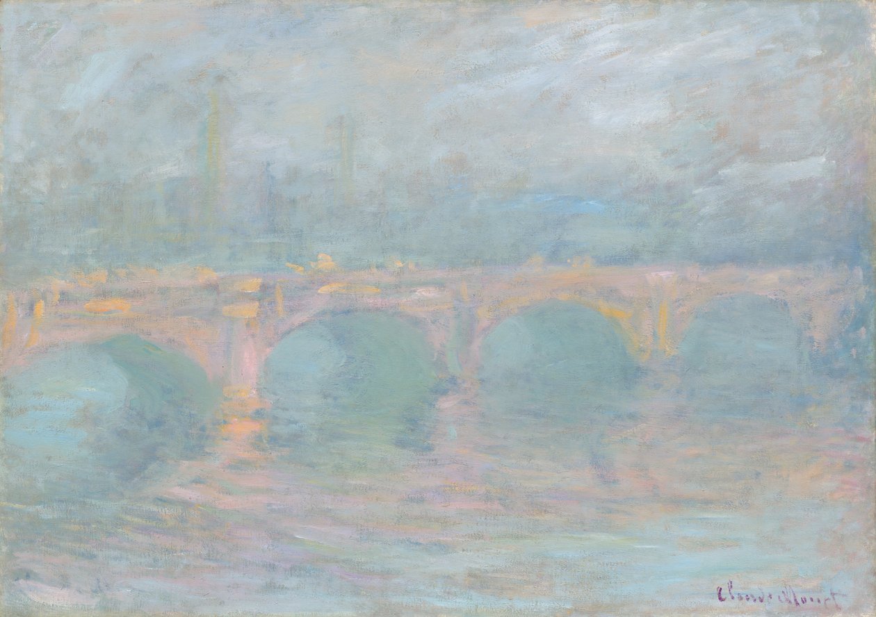 Waterloo Bridge, Londýn, při západu slunce od Claude Monet
