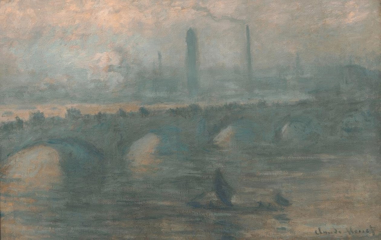 Waterloo Bridge, mlhavé ráno od Claude Monet