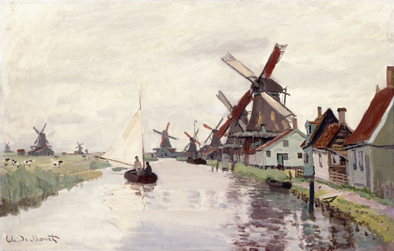 Větrný mlýn v Holandsku, 1871 od Claude Monet
