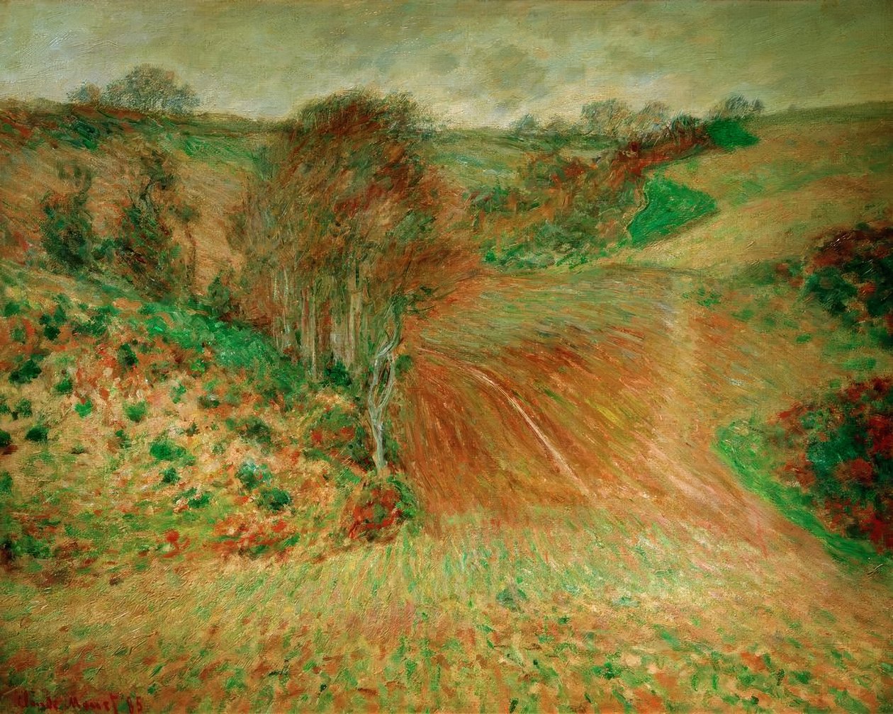 Zimní krajina poblíž Etretat od Claude Monet