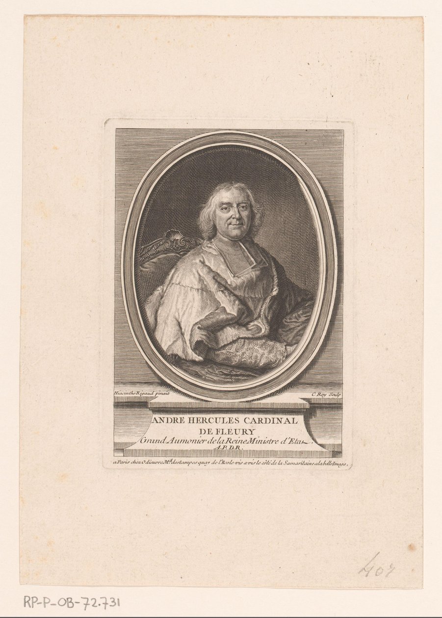 Portrét André-Hercule de Fleury od Claude Roy