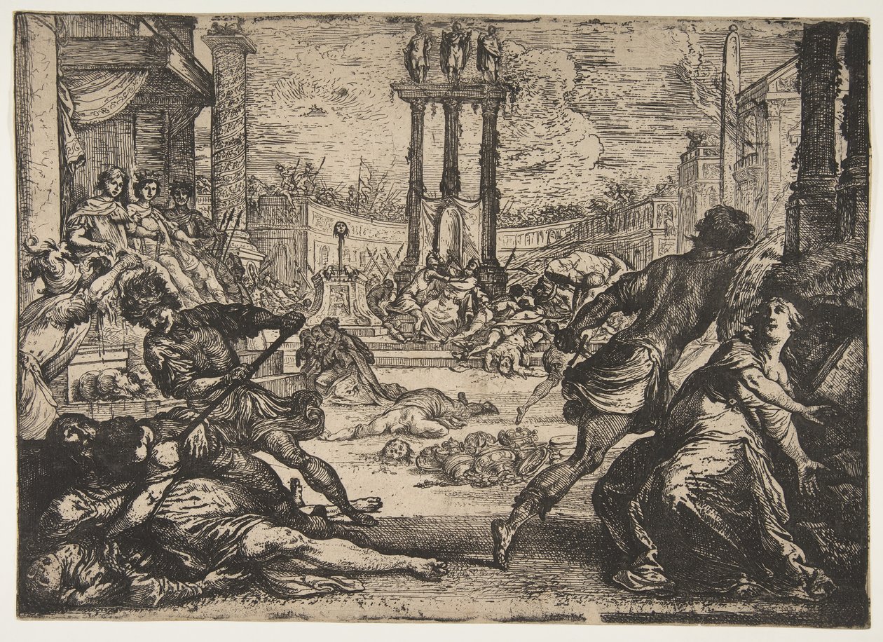 Masakr triumvirátem, ca. 1624. od Claude Vignon