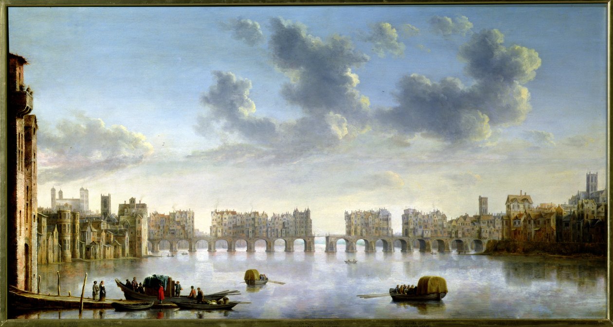 Old London Bridge (olej), kolem roku 1630 od Claude de Jongh