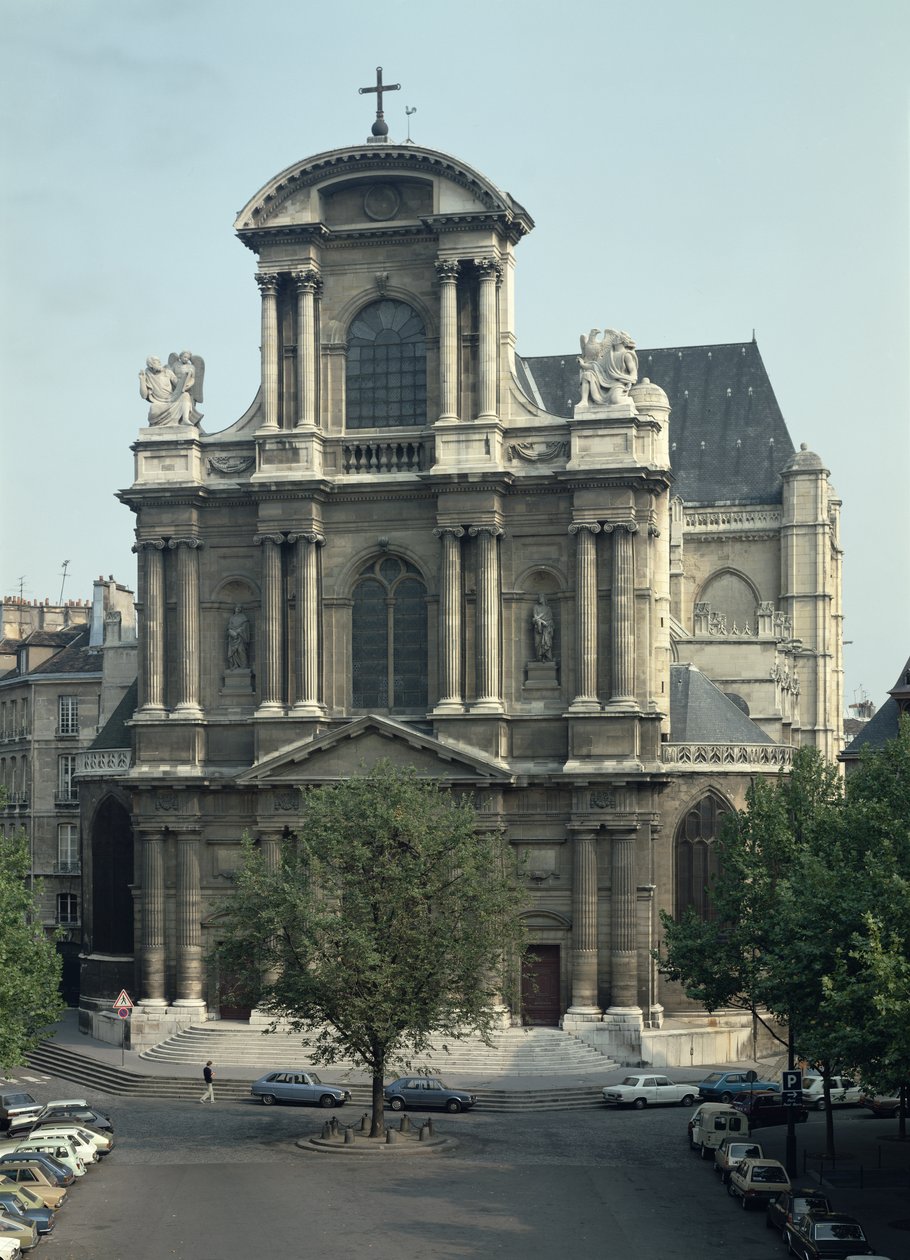 Fasáda kostela Saint-Gervais, postavený 1616-21 od Clement II Metezeau